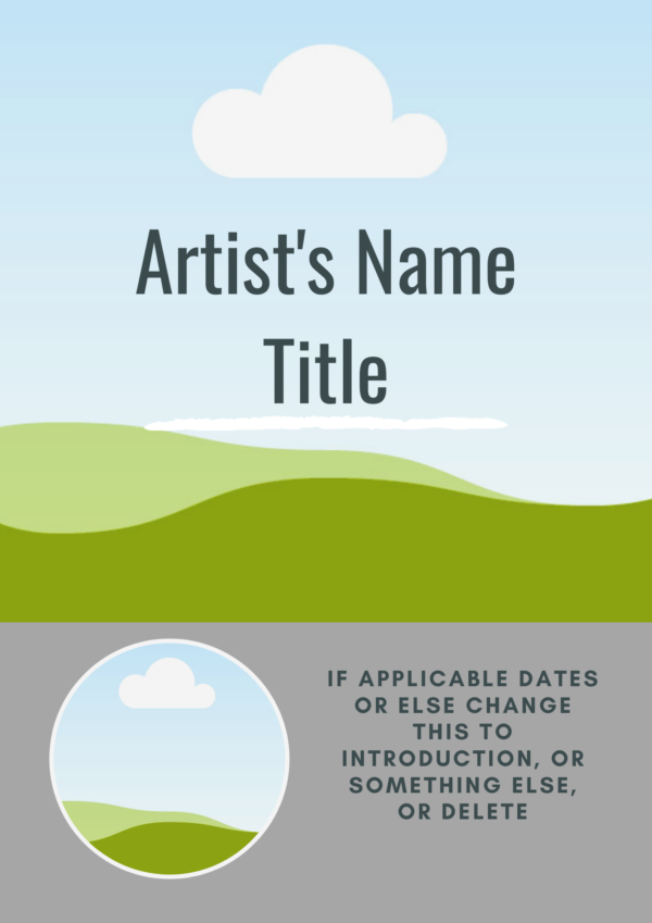 Example Page of Canva Artist Brochure template